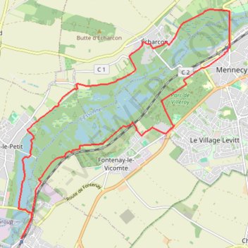Itinéraire Ballancourt nord, distance, dénivelé, altitude, carte, profil, trace GPS