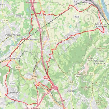 Itinéraire VTC_St_Germain_Dommartin_Azergues_25+10km, distance, dénivelé, altitude, carte, profil, trace GPS