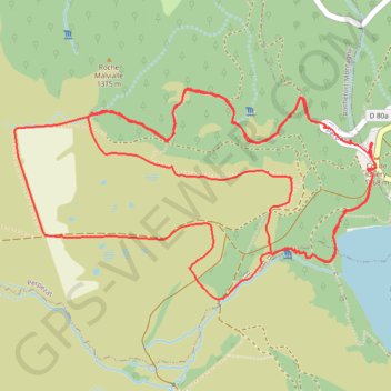 Itinéraire Raquettes au Guéry, distance, dénivelé, altitude, carte, profil, trace GPS