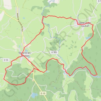 Itinéraire Quarre les tombes, distance, dénivelé, altitude, carte, profil, trace GPS