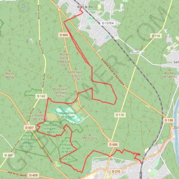 Itinéraire Rando Fontainebleau-Bois-Le-Roi, distance, dénivelé, altitude, carte, profil, trace GPS