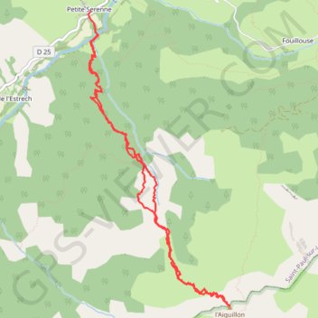 Itinéraire L'Aiguillon, distance, dénivelé, altitude, carte, profil, trace GPS