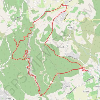Itinéraire Les gorges de veroncle, distance, dénivelé, altitude, carte, profil, trace GPS