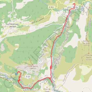 Itinéraire Sentier Blanc Martel, distance, dénivelé, altitude, carte, profil, trace GPS