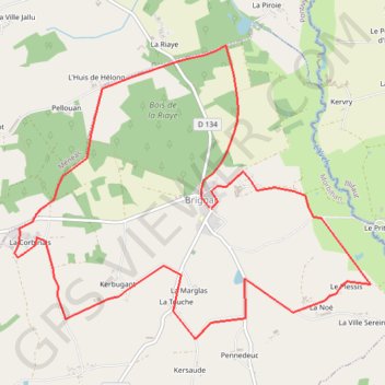 Itinéraire Circuit de Saint-Barthélémy - Brignac, distance, dénivelé, altitude, carte, profil, trace GPS