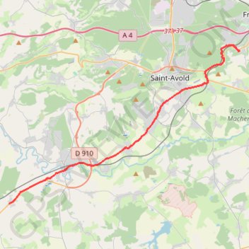 Itinéraire Etape 01 Hombourg-haut ... Mainvillers 25,1km, distance, dénivelé, altitude, carte, profil, trace GPS