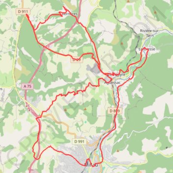 Itinéraire Autour du Puech D'Andan, distance, dénivelé, altitude, carte, profil, trace GPS