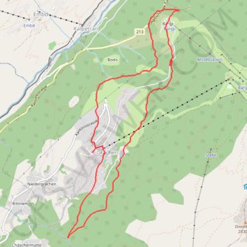 Itinéraire test, distance, dénivelé, altitude, carte, profil, trace GPS
