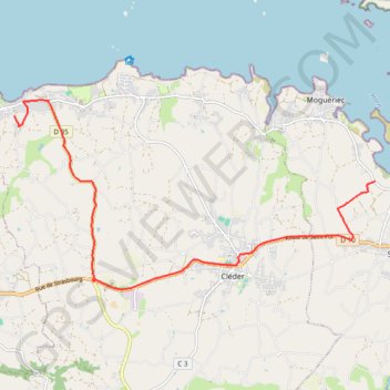 Itinéraire véhicules sibiril-cléder, distance, dénivelé, altitude, carte, profil, trace GPS