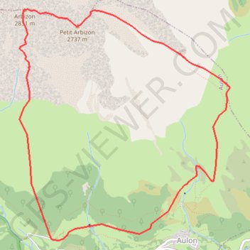 Itinéraire Arbizon par les crêtes sud et est, distance, dénivelé, altitude, carte, profil, trace GPS
