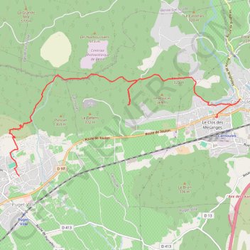 Itinéraire Puget-Ville - Carnoules, distance, dénivelé, altitude, carte, profil, trace GPS