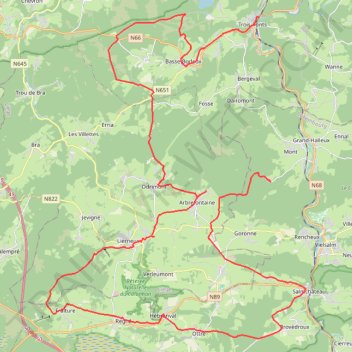 Itinéraire La Fête dans le Guidon - Haute Ardenne : 60km, distance, dénivelé, altitude, carte, profil, trace GPS
