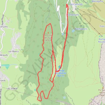 Itinéraire Skating Allières, distance, dénivelé, altitude, carte, profil, trace GPS