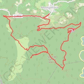 Itinéraire Mines de Barytine de Montgaillard Aude, distance, dénivelé, altitude, carte, profil, trace GPS