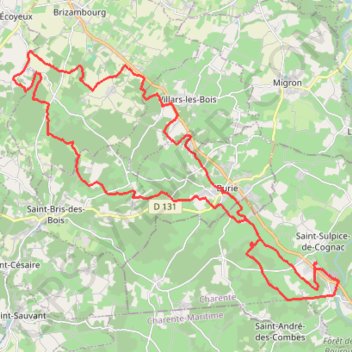 Itinéraire Burie Villars 2021.06.28, distance, dénivelé, altitude, carte, profil, trace GPS