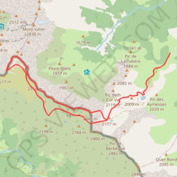 Itinéraire Cuns d'Aula, Montagnoles d'Aula, Pale de la Clauère depuis le col de Pause, distance, dénivelé, altitude, carte, profil, trace GPS