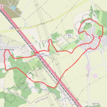 Itinéraire Blandy-les-Tours, distance, dénivelé, altitude, carte, profil, trace GPS
