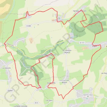Itinéraire 1 - A2H_nature_2024 VTT 17km, distance, dénivelé, altitude, carte, profil, trace GPS