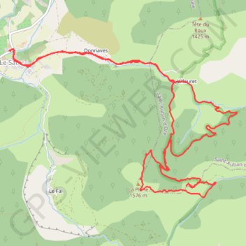 Itinéraire Zepp, distance, dénivelé, altitude, carte, profil, trace GPS
