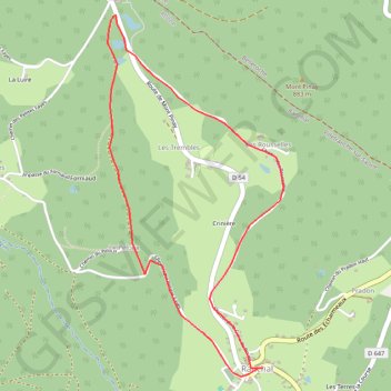 Itinéraire Ranchal circuit jaune, distance, dénivelé, altitude, carte, profil, trace GPS