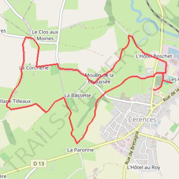 Itinéraire parcours 8 km, distance, dénivelé, altitude, carte, profil, trace GPS