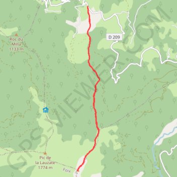 Itinéraire De Freychenet au Mont Fourcat, distance, dénivelé, altitude, carte, profil, trace GPS