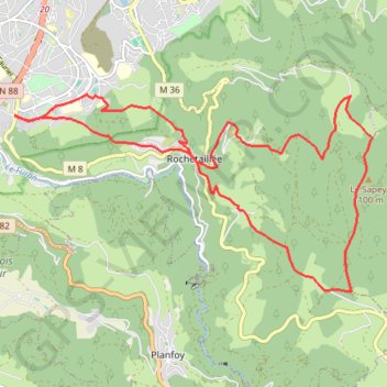 Itinéraire Rando du Saint Etienne La Barbanche Salvaris, distance, dénivelé, altitude, carte, profil, trace GPS