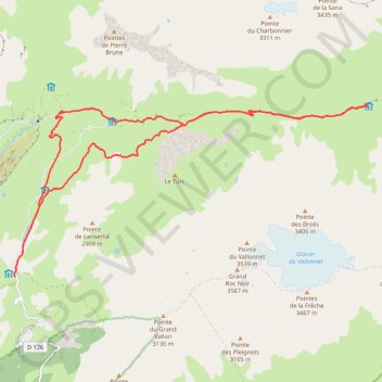 Itinéraire Refuge de la Femma depuis le parking de Bellecombe, distance, dénivelé, altitude, carte, profil, trace GPS