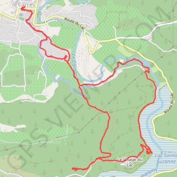 Itinéraire Carcès - Le Lac, distance, dénivelé, altitude, carte, profil, trace GPS