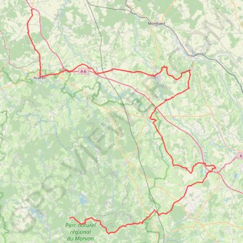 Itinéraire Morvan3(dimanche), distance, dénivelé, altitude, carte, profil, trace GPS