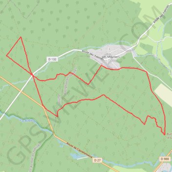 Itinéraire Moutiers, distance, dénivelé, altitude, carte, profil, trace GPS