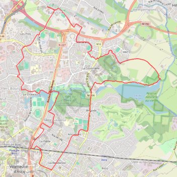 Itinéraire Fermes de Villeneuve-d'Ascq, distance, dénivelé, altitude, carte, profil, trace GPS