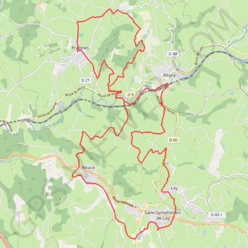 Itinéraire Randonnée de la Solidarité - Pradines, distance, dénivelé, altitude, carte, profil, trace GPS