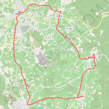 Itinéraire Aux portes du Ventoux, distance, dénivelé, altitude, carte, profil, trace GPS