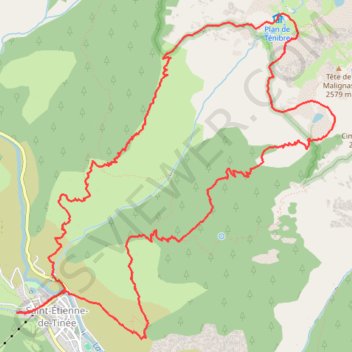 Itinéraire Plan de Ténibre, distance, dénivelé, altitude, carte, profil, trace GPS