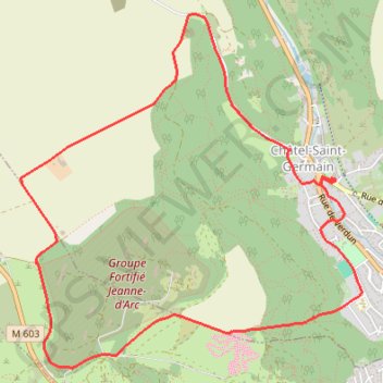 Itinéraire Châtel-Saint-Germain (Le Renard), distance, dénivelé, altitude, carte, profil, trace GPS