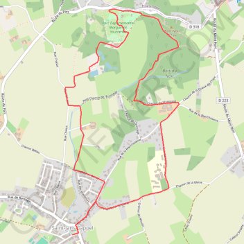 Itinéraire Sentier des jacinthes, distance, dénivelé, altitude, carte, profil, trace GPS