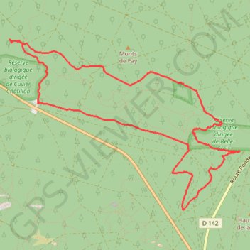 Itinéraire Tour du Cuvier Chatillon rando douce, distance, dénivelé, altitude, carte, profil, trace GPS
