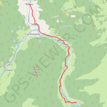 Itinéraire Le Chemin du Cirque de Cagateille, distance, dénivelé, altitude, carte, profil, trace GPS
