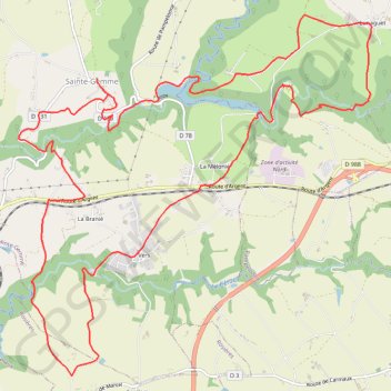 Itinéraire Saint GEMME, distance, dénivelé, altitude, carte, profil, trace GPS