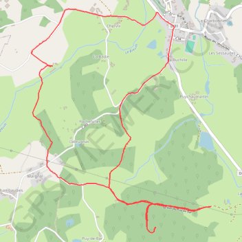 Itinéraire Autour de Château-Chervix, distance, dénivelé, altitude, carte, profil, trace GPS