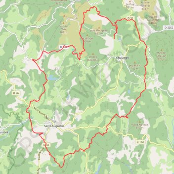 Itinéraire Sur le versant est des Monédières - Freysselines, distance, dénivelé, altitude, carte, profil, trace GPS