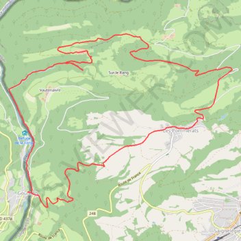 Itinéraire La Chute du Bief de Vautenaivre et le Château Cugny, distance, dénivelé, altitude, carte, profil, trace GPS