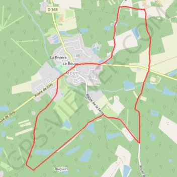 Itinéraire Buglain Ormoy, distance, dénivelé, altitude, carte, profil, trace GPS