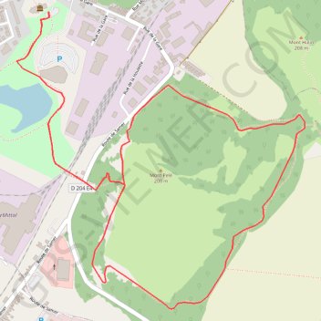 Itinéraire Le Mont Pelé - Desvres, distance, dénivelé, altitude, carte, profil, trace GPS