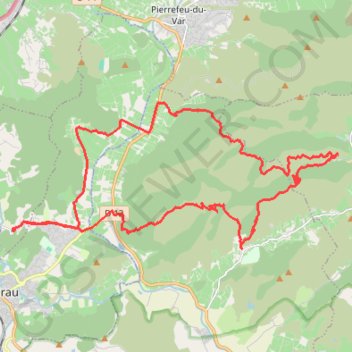 Itinéraire Balade Sauvebonne : Piste du viet - Les Borrels, distance, dénivelé, altitude, carte, profil, trace GPS