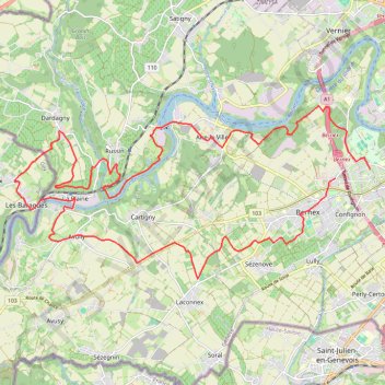Itinéraire ROCHE EN FOREZ - Auberge de GARNIER - ROCHE, distance, dénivelé, altitude, carte, profil, trace GPS