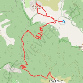 Itinéraire Glandasse, distance, dénivelé, altitude, carte, profil, trace GPS