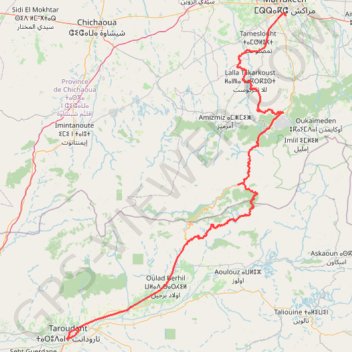 Itinéraire SANDRAIDERS_2023_-_STAGE_1_-_MARRAKESH-TAROUDANT_petrol_station, distance, dénivelé, altitude, carte, profil, trace GPS