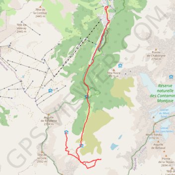 Itinéraire Les Contamines-Montjoie Randonnée, distance, dénivelé, altitude, carte, profil, trace GPS